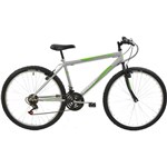 Ficha técnica e caractérísticas do produto Bicicleta Mtb Aro 26 Masculina 18 Marchas Prata 7145 Polimet