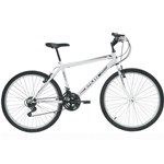 Ficha técnica e caractérísticas do produto Bicicleta MTB Aro 26 Masculina VBrake Branca 18v - Polimet