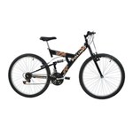 Ficha técnica e caractérísticas do produto Bicicleta Polimet Full Suspension Aro 26 Kanguru 18v 7001 - PRETO