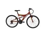 Ficha técnica e caractérísticas do produto Bicicleta Polimet Full Suspension Kanguru Aro 24 Vermelha