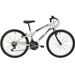 Ficha técnica e caractérísticas do produto Bicicleta Polimet MTB Aro 24 18 Marchas - Branca