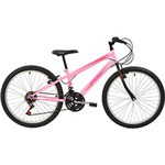 Ficha técnica e caractérísticas do produto Bicicleta Polimet MTB Aro 24 18 Marchas - Rosa