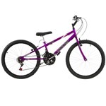 Ficha técnica e caractérísticas do produto Bicicleta Rebaixada Ultra Bikes Aro 24 18 Marchas Lilás