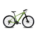 Ficha técnica e caractérísticas do produto Bicicleta Rino Everest 29 Freio Disco 21v Câmbios Shimano VERDE 19 - Verde