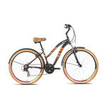 Ficha técnica e caractérísticas do produto Bicicleta Tito Downtown 21 V - Grafite Listrado Rosa