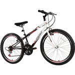 Ficha técnica e caractérísticas do produto Bicicleta Track Axess Aro 24 18 Aço Marchas - Branco/Preto