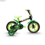 Ficha técnica e caractérísticas do produto Bicicleta Track Bikes Arco Iris Infantil Preto/Verde Aro 12