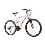 Ficha técnica e caractérísticas do produto Bicicleta Track & Bikes Aro 26 XK 400 21V Full Suspensão Quadro Alumínio - BRANCO