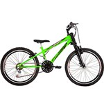Ficha técnica e caractérísticas do produto Bicicleta Track & Bikes Down Hill Dragon Fire 18V Aro 24 Verde Neon
