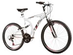 Bicicleta Track Bikes TK 400 Aro 26 21 Marchas - Dupla Suspensão Quadro de Alumínio Freio V-Brake