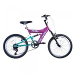 Ficha técnica e caractérísticas do produto Bicicleta Track Bikes XR 20 Full Infantil - Aro 20 Azul/Rosa - Track Bikes
