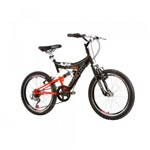 Ficha técnica e caractérísticas do produto Bicicleta Track Bikes XR20 Aro 20 6V Preto e Laranja