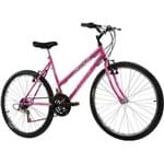 Bicicleta Track Serena Aro 26 Aço 18 Marchas - Pink Metalico
