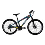 Ficha técnica e caractérísticas do produto Bicicleta TUFF25 Freeride Aro 26 21V Azul Amarelo - Viking