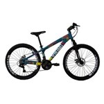 Ficha técnica e caractérísticas do produto Bicicleta Tuff25 Freeride Aro 26 AZ/AM 21 Vel VikingX - Azul Claro