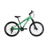 Ficha técnica e caractérísticas do produto Bicicleta Tuff25 Freeride Aro 26 Verde Neon Viking X
