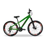 Ficha técnica e caractérísticas do produto Bicicleta Verde Aro 26 Gios 21v Disco Kit Shimano Freeride Quadro 13