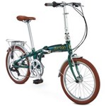 Ficha técnica e caractérísticas do produto Bicicleta Verde Dobrável 6 Marchas Sampa Pro Durban - Verde
