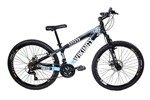 Ficha técnica e caractérísticas do produto Bicicleta Vikingx Tuff X25 Shimano Freio a Disco Preto/Azul