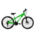 Ficha técnica e caractérísticas do produto Bicicleta X Tuff25 Freeride Aro 26 Verde Neon 21V - Viking