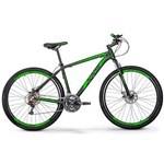 Ficha técnica e caractérísticas do produto Bicicleta Xks Aro 29 Alumínio Freio a Disco 21v Kit Shimano - Preta com Verde - Quadro 17 - Verde