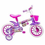 Ficha técnica e caractérísticas do produto Bicicletinha Bicicleta Infantil Menina Aro 12 Violet Nathor