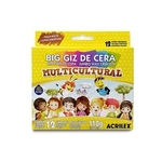 Ficha técnica e caractérísticas do produto Big Giz de Cera Multicultural com 12 Cores Acrilex