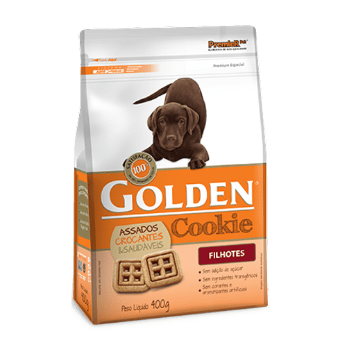 Ficha técnica e caractérísticas do produto Biscoito Premier Pet Golden Cookie Filhotes para Cães 400g