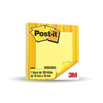 Ficha técnica e caractérísticas do produto Bloco Adesivo Post-It Amarelo - 76MM X 76MM - com 100 Folhas - 3M