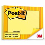 Ficha técnica e caractérísticas do produto Bloco Adesivo Post-it 3M 76x102mm Amarelo 100 Folhas