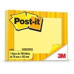 Ficha técnica e caractérísticas do produto Bloco Adesivo Post-it 3M Amarelo 76x102mm com 100 Folhas