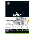 Ficha técnica e caractérísticas do produto Bloco Desenho 200 Branco A4 224g/m² 20 Folhas Canson