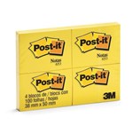 Ficha técnica e caractérísticas do produto Bloco Post-It 653 38x50 Amarelo com 100 com 4