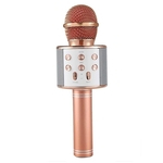 Ficha técnica e caractérísticas do produto BLU Bluetooth Microfone sem fio Handheld Karaoke Mic KTV USB jogador alto-falante Bluetooth gravar música Microfones Speaker