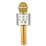 Ficha técnica e caractérísticas do produto Bluetooth Microfone Sem Fio Handheld Karaoke Mic Ktv Usb Jogador Alto-falante Bluetooth Gravar Música Microfones