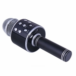Ficha técnica e caractérísticas do produto Bluetooth sem fio Condensador Magia microfone de karaokê Mobile Phone Jogador MIC Speaker música gravada