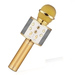 Ficha técnica e caractérísticas do produto Bluetooth sem fio Condensador Magia microfone de karaokê Mobile Phone Jogador MIC Speaker música gravada Headset microphone
