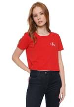 Ficha técnica e caractérísticas do produto Blusa Calvin Klein Jeans Lettering Vermelha