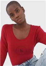 Ficha técnica e caractérísticas do produto Blusa Calvin Klein Jeans Logo Vermelha - Kanui