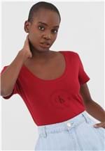 Ficha técnica e caractérísticas do produto Blusa Calvin Klein Jeans Logo Vermelho - Kanui