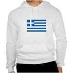 Ficha técnica e caractérísticas do produto Blusa de Moletom Bandeira Grécia - G - Branco