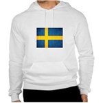 Ficha técnica e caractérísticas do produto Blusa de Moletom Bandeira Suécia - G - Branco