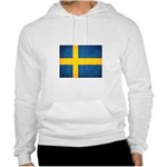 Ficha técnica e caractérísticas do produto Blusa de Moletom Bandeira Suécia - GG - Branco