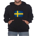 Ficha técnica e caractérísticas do produto Blusa de Moletom Bandeira Suécia - P - Preto