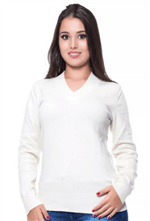 Ficha técnica e caractérísticas do produto Blusa Decote V Basica Branca