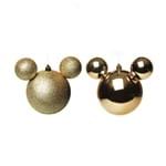 Ficha técnica e caractérísticas do produto Bola Ãrvore Natal Disney 10Cm C/ 2 PÃ§s Dourado - Dourado - Dafiti
