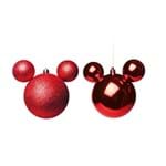 Ficha técnica e caractérísticas do produto Bola Árvore Natal Disney 10Cm C/ 2 Pçs Vermelha