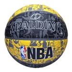 Ficha técnica e caractérísticas do produto Bola de Basquete Spalding NBA Graffiti Amarelo/cinza