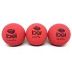 Ficha técnica e caractérísticas do produto Bola de Borracha Bel Fix com 3 Unidades Vermeho