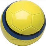 Ficha técnica e caractérísticas do produto Bola de Futebol - Amarela Faixa Azul e Preta - DTC